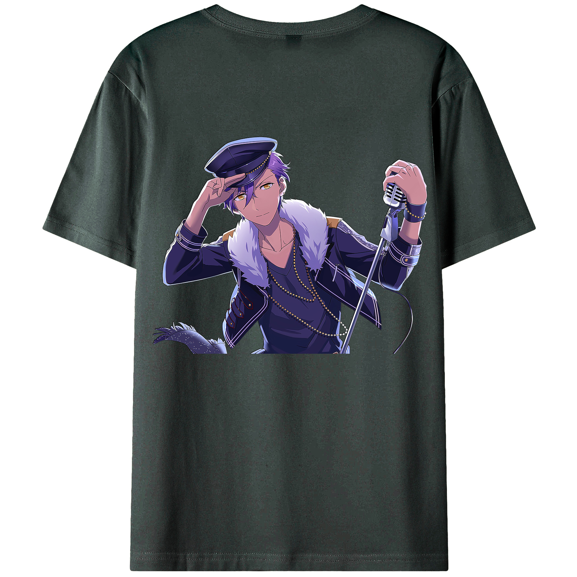 （画像用） あんさんぶるスターズ! Ensemble Stars 綿100％ メンズ半袖Tシャツ（バックプリント） 通気性